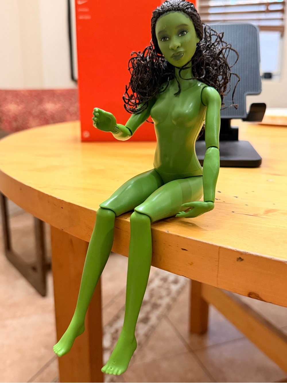 Mattel Green Articulated Fashion Doll with Dark Hair